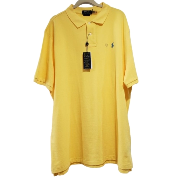 Polo by Ralph Lauren Men's Yellow Polo Shirt Size XL Classic Fit 100% Cotton
